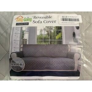 Easy Going Reversible Sofa Cover-Anti-Slip Foams-Elastic Straps-Machine Washable